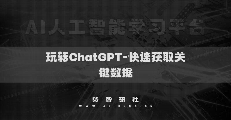 玩转ChatGPT-快速获取关键数据