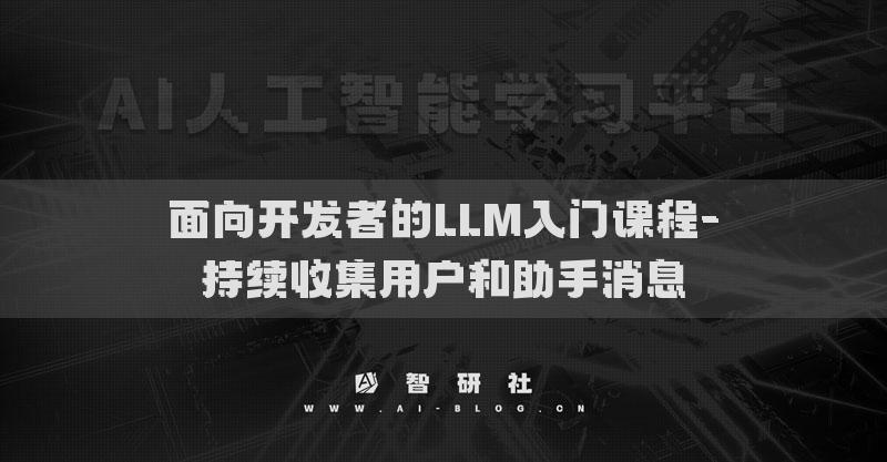 面向开发者的LLM入门课程-持续收集用户和助手消息