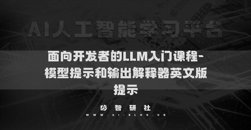 面向开发者的LLM入门课程-模型提示和输出解释器英文版提示