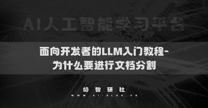面向开发者的LLM入门教程-为什么要进行文档分割