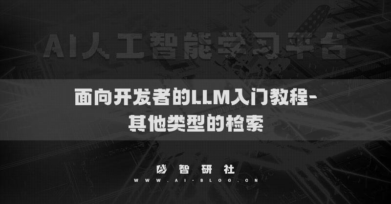 面向开发者的LLM入门教程-其他类型的检索