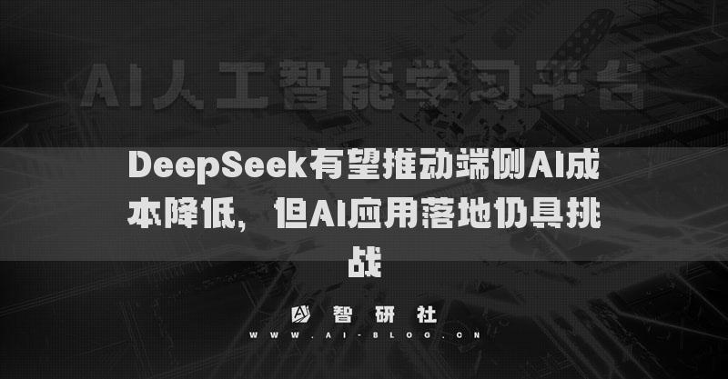 DeepSeek有望推动端侧AI成本降低，但AI应用落地仍具挑战