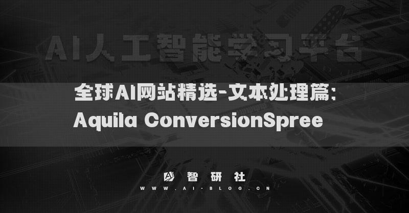 全球AI网站精选-文本处理篇：Aquila ConversionSpree​​​
