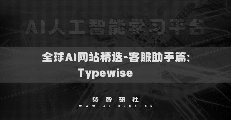 全球AI网站精选-客服助手篇：Typewise​​​​