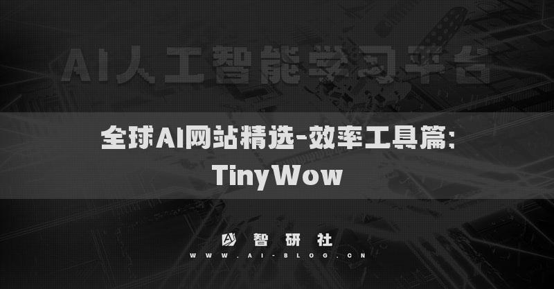 全球AI网站精选-效率工具篇：TinyWow