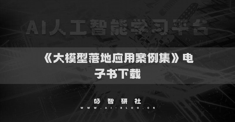 《大模型落地应用案例集》电子书下载