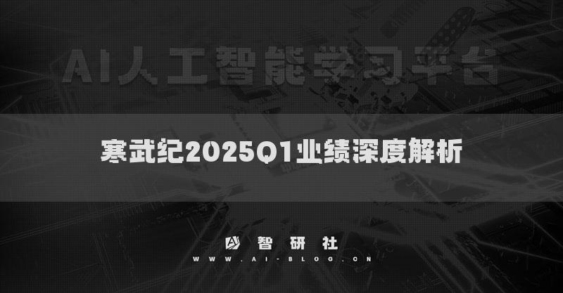 寒武纪2025Q1业绩深度解析