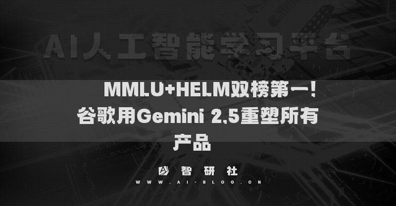 ​​MMLU+HELM双榜第一！谷歌用Gemini 2.5重塑所有产品​​
