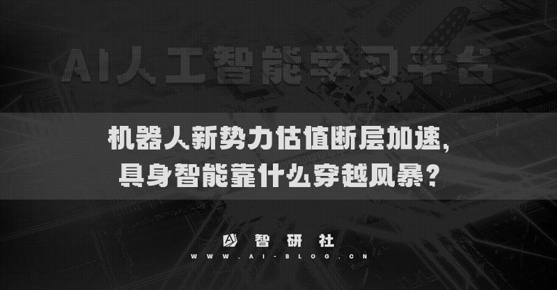 机器人新势力估值断层加速，具身智能靠什么穿越风暴？