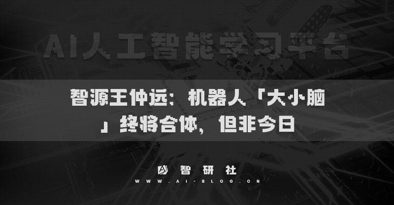智源王仲远：机器人「大小脑」终将合体，但非今日