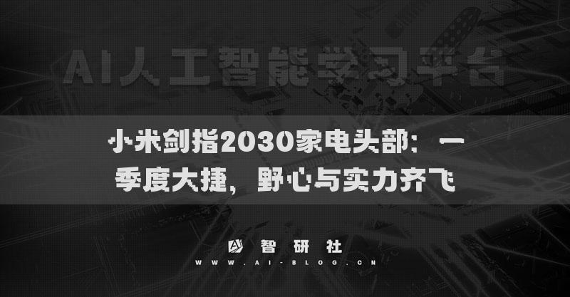 小米剑指2030家电头部：一季度大捷，野心与实力齐飞