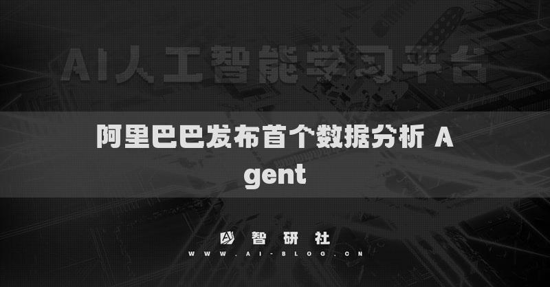 阿里巴巴发布首个数据分析 Agent